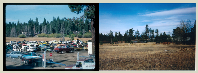 Auto wrecking yard before and after restoration
