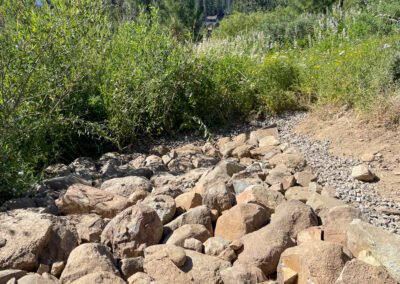 Rockwork to prevent erosion
