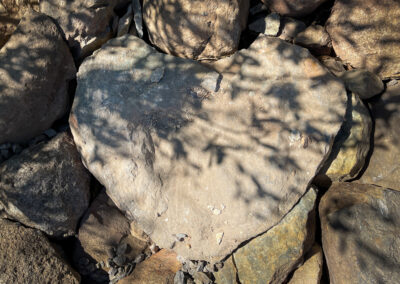 Detail of rockwork to prevent erosion