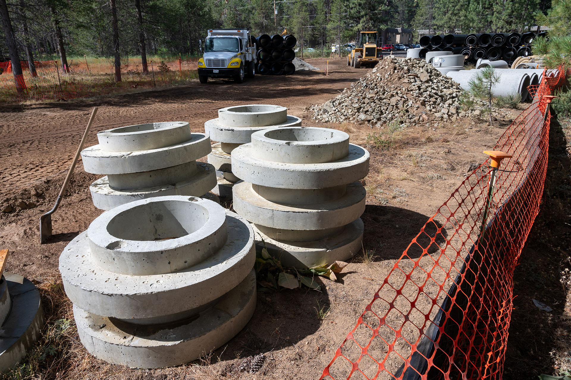 Construction progresses on the Tahoe Valley Greenbelt on Tahoe Conservancy land in South Lake Tahoe.