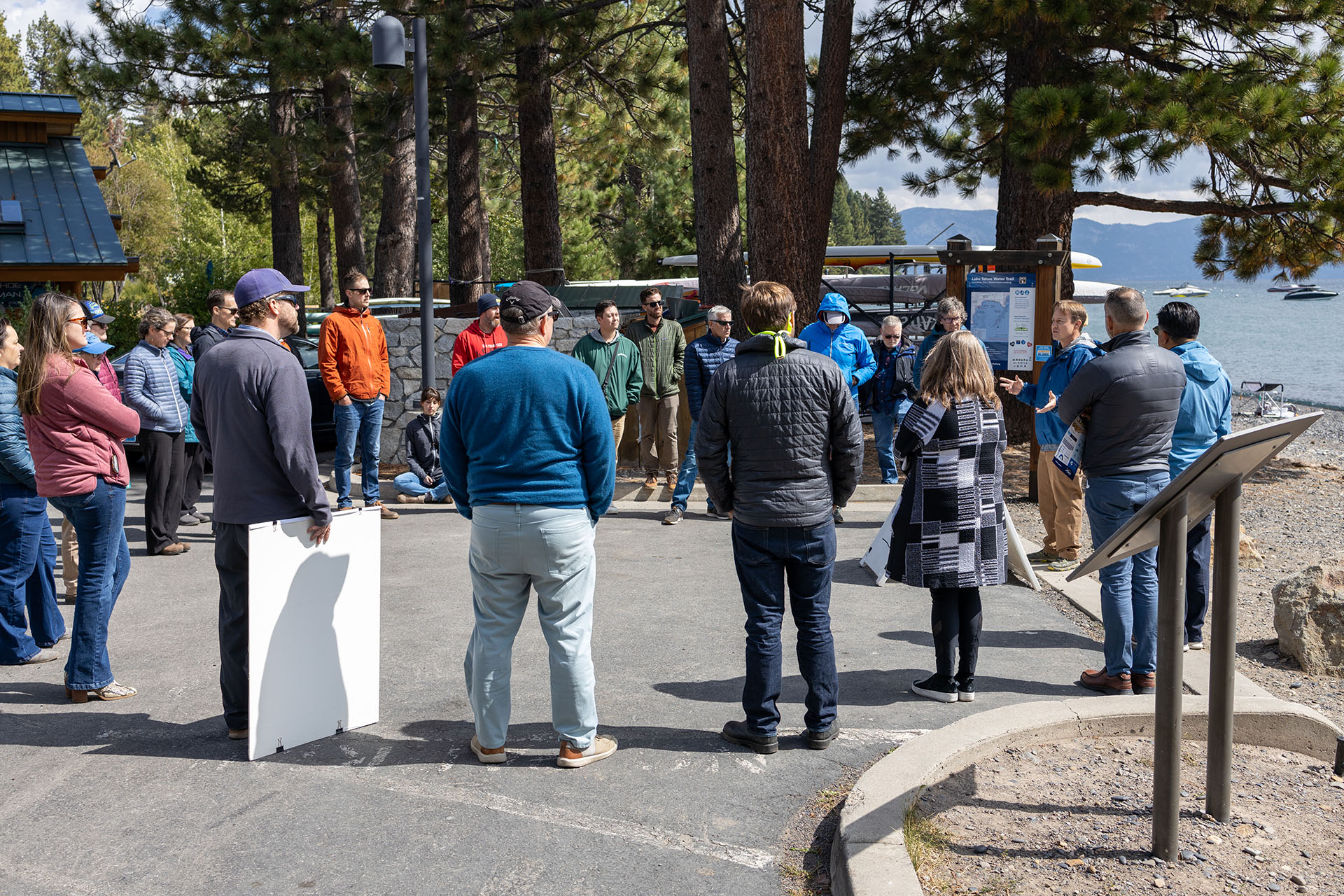 Conservancy board members and staff at Lake Tahoe.