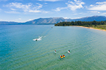 Paddlers on Lake Tahoe