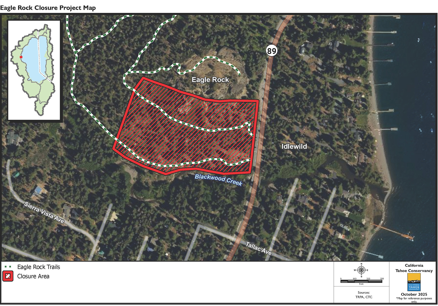 Eagle Rock closure area