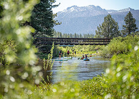 People paddling the Upper Truckee River