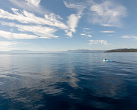 Paddlers on Lake Tahoe