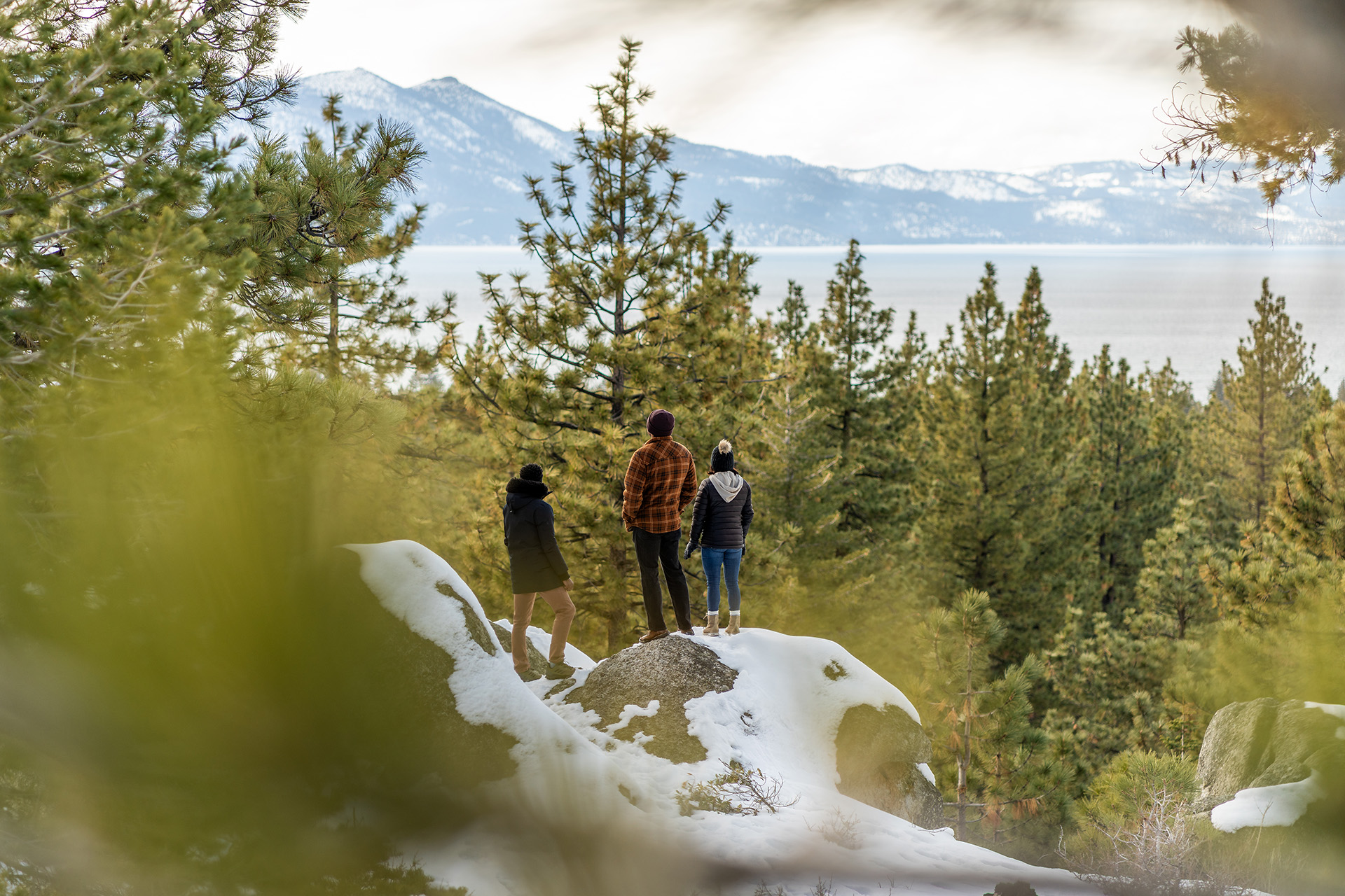 People looking out at Lake Tahoe from Van Sickle Bi-State Park